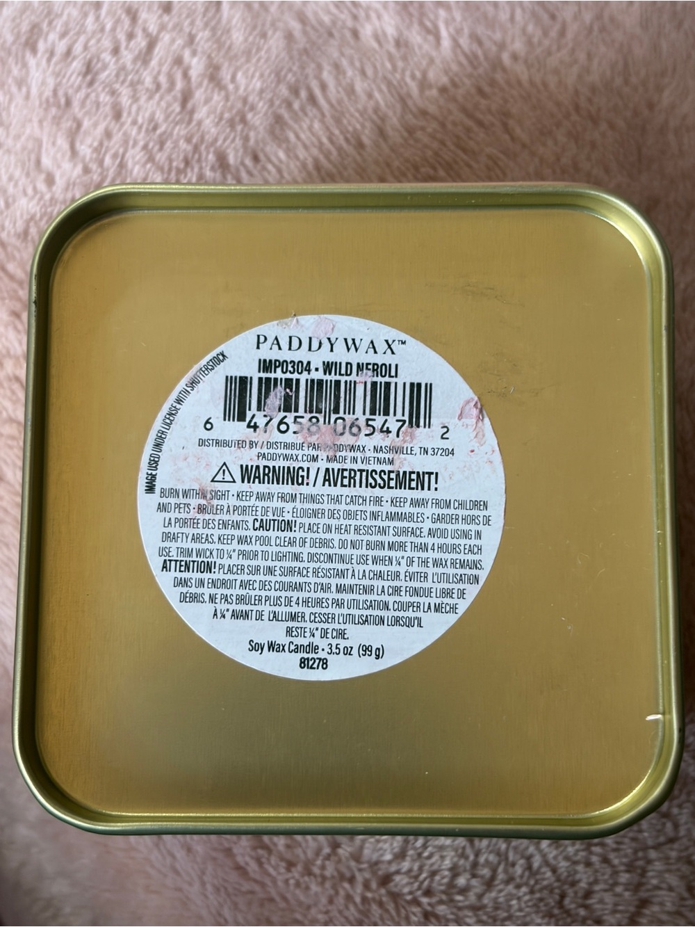 NWT Paddywax Impressionist Collection Tin Candle Wild Neroli Scent - Picture 5 of 5